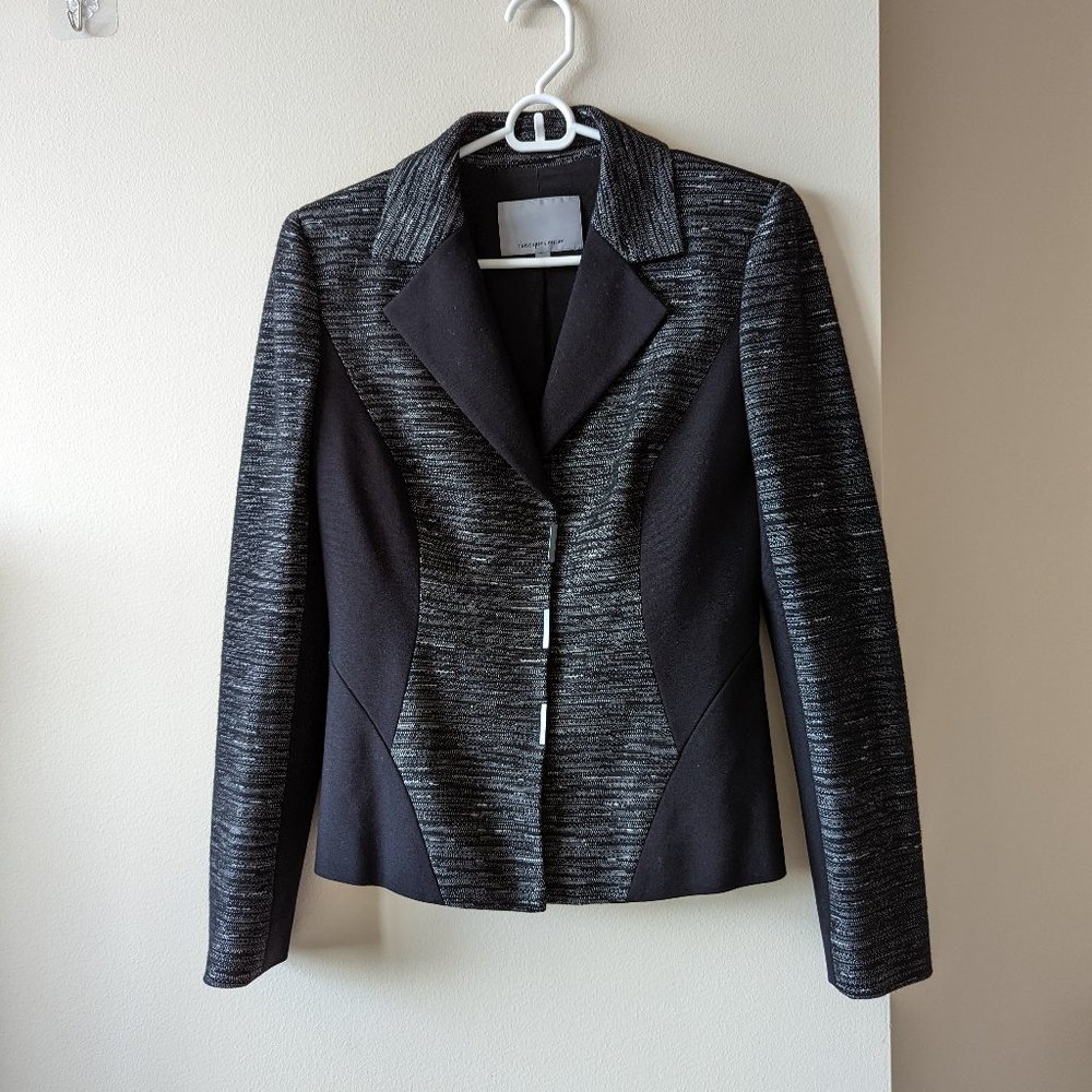 Classiques Entier Women's Blazer Suit Jacket Gray & Black; Size XS CL284839